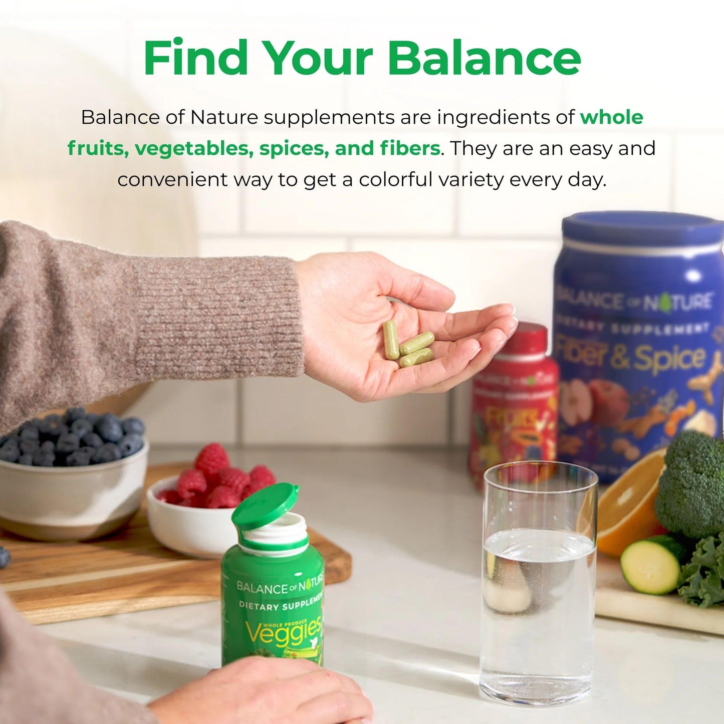 Balance of Nature Whole Veggies Supplement with Superfood Vegetables - dailyvitalstore