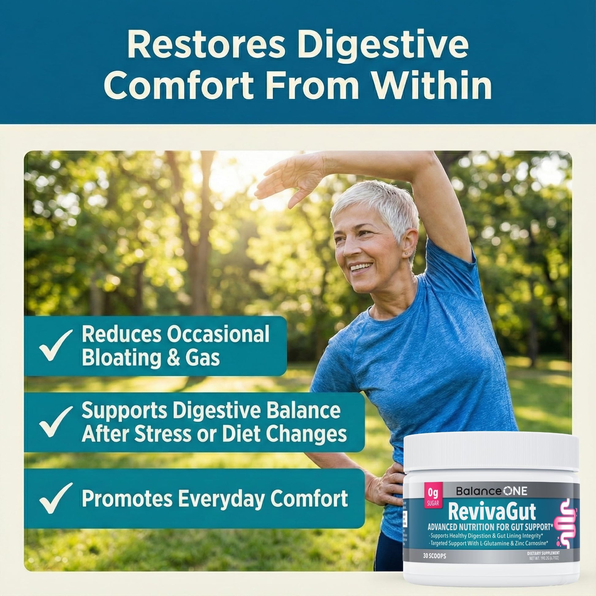 Balance ONE L-Glutamine Powder & Zinc Carnosine Supplement – Leaky Gut Repair Formula with Slippery Elm, DGL Licorice, Marshmallow & Aloe Vera - dailyvitalstore