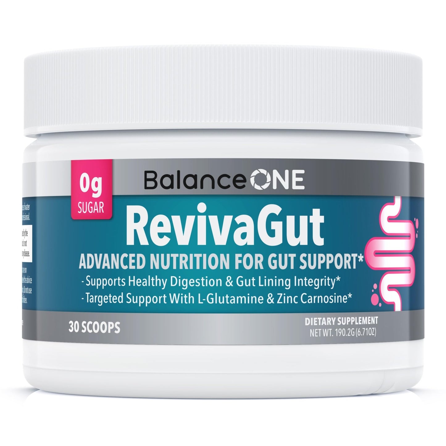 Balance ONE L-Glutamine Powder & Zinc Carnosine Supplement – Leaky Gut Repair Formula with Slippery Elm, DGL Licorice, Marshmallow & Aloe Vera - dailyvitalstore