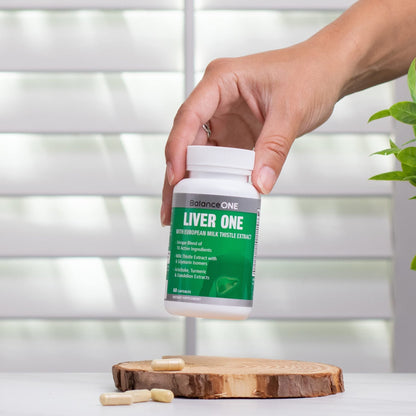Balance ONE Liver Support Supplement with Milk Thistle, Molybdenum, Dandelion Root & Choline – Liver Health, Detox Pathway & Antioxidant Support – Vegan Capsules, 1 Month Supply – Liver One - dailyvitalstore