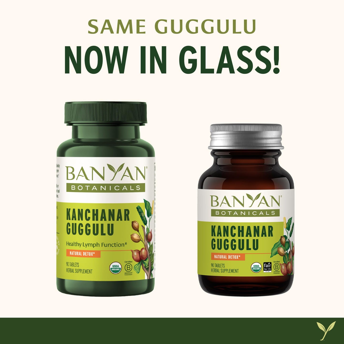 Banyan Botanicals Kanchanar Guggulu Tablets – Organic Lymph Supplement with Guggulu Resin – Promotes the Healthy Elimination of Natural Toxins* – 90 Tablets – Non-GMO Sustainably Sourced Vegan - dailyvitalstore