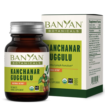 Banyan Botanicals Kanchanar Guggulu Tablets – Organic Lymph Supplement with Guggulu Resin – Promotes the Healthy Elimination of Natural Toxins* – 90 Tablets – Non-GMO Sustainably Sourced Vegan - dailyvitalstore