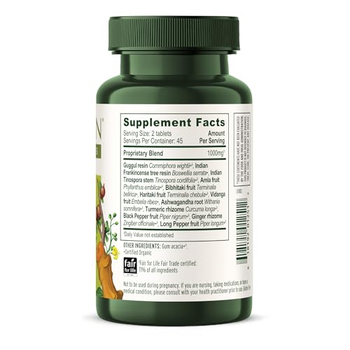 Banyan Botanicals Organic Joint Support–Advanced Mobility & Flexibility Supplement with Boswellia,Guggulu Resin & Turmeric–Natural Lubrication for Cartilage, Bones & Muscles-90 Tablets-USDA Organic - dailyvitalstore