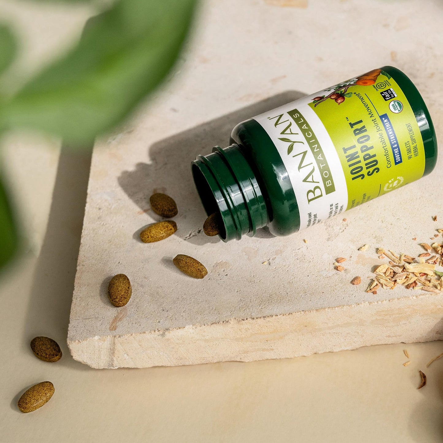 Banyan Botanicals Organic Joint Support–Advanced Mobility & Flexibility Supplement with Boswellia,Guggulu Resin & Turmeric–Natural Lubrication for Cartilage, Bones & Muscles-90 Tablets-USDA Organic - dailyvitalstore