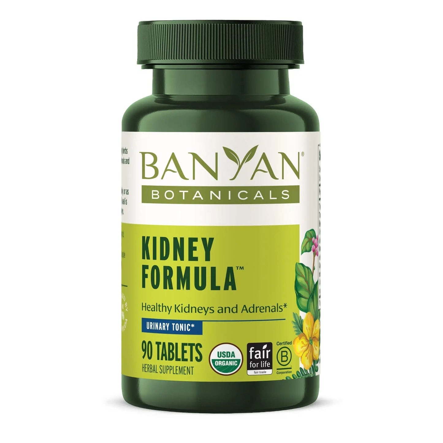 Banyan Botanicals Organic Kidney Formula–Urinary Tract Support & Detox Supplement–Gokshura & Punarnava for Fluid Balance & Systemic Cleansing–Cooling Genitourinary Tonic-90 Tablets-USDA Organic - dailyvitalstore