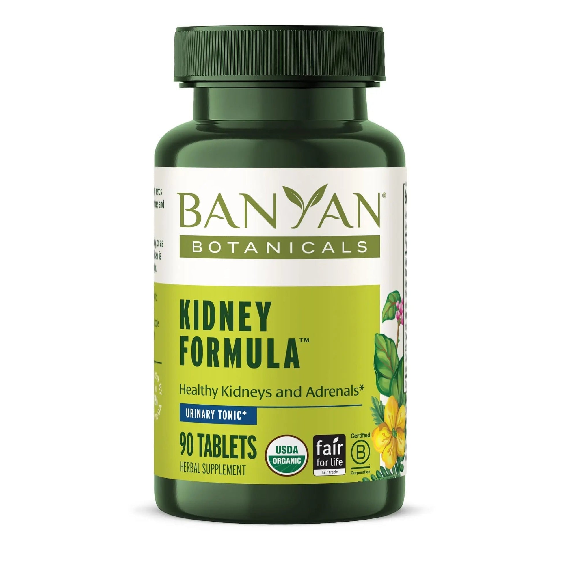 Banyan Botanicals Organic Kidney Formula–Urinary Tract Support & Detox Supplement–Gokshura & Punarnava for Fluid Balance & Systemic Cleansing–Cooling Genitourinary Tonic-90 Tablets-USDA Organic - dailyvitalstore
