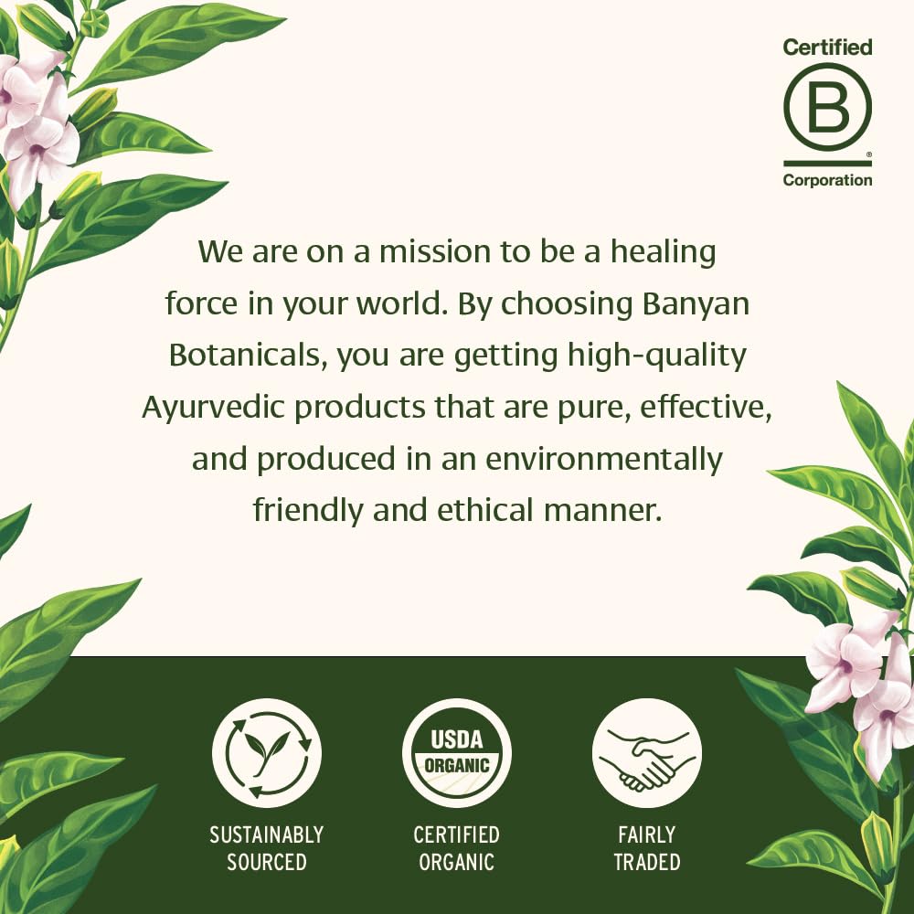 Banyan Botanicals Organic Tranquil Mind – Nervous System Support & Physical Relaxation Supplement – with Skullcap, Passionflower & Gotu Kola – Non-Drowsy Systemic Grounding – 90 Tablets – USDA Organic - dailyvitalstore