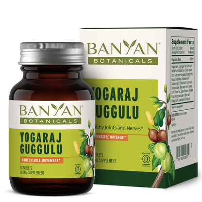 Banyan Botanicals Organic Yogaraj Guggulu – Joint Support & Mobility Supplement – Ayurvedic Herbal Blend for Flexibility, Neuromuscular Comfort – Deep Systemic Detox – 90 Tablets – USDA Organic* - dailyvitalstore