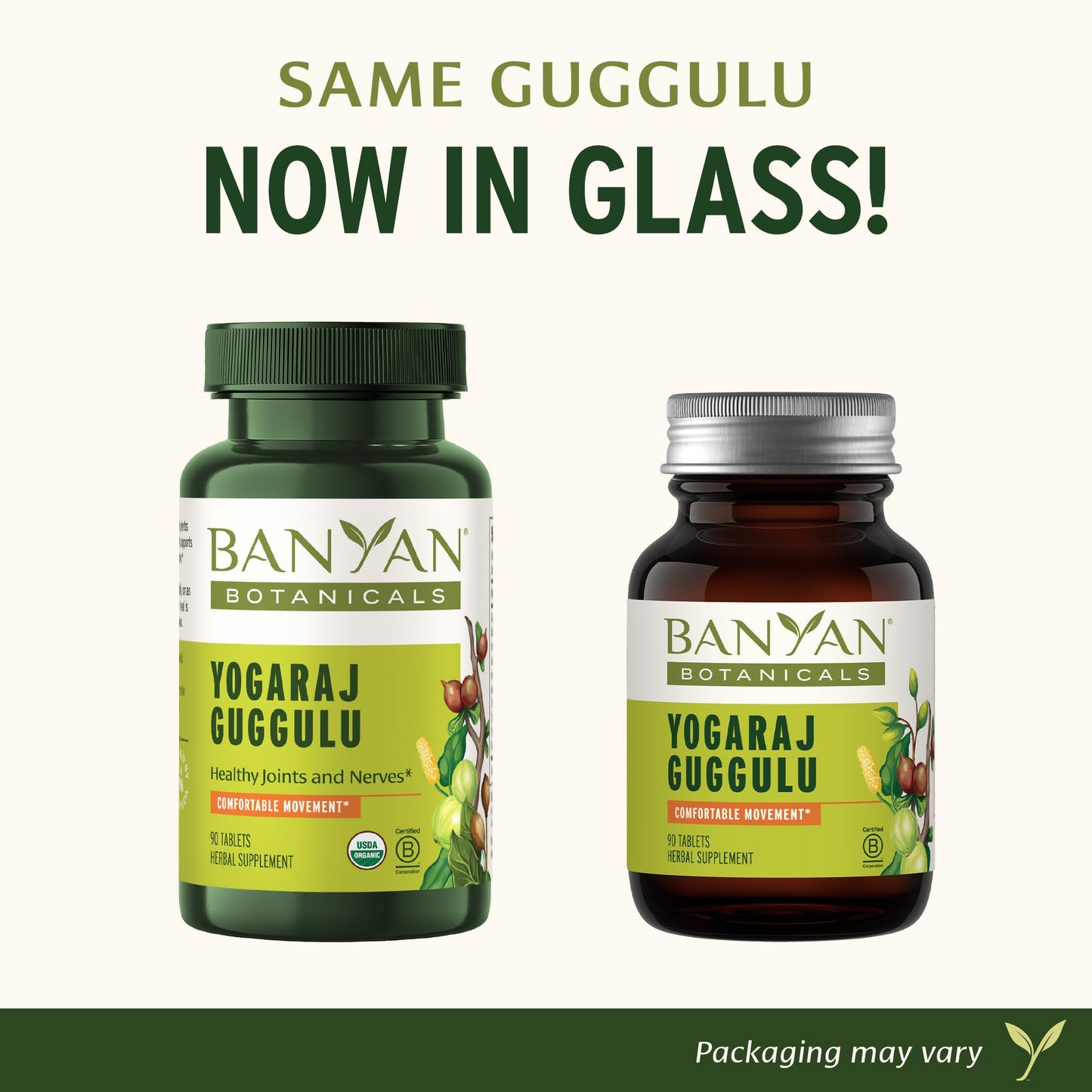 Banyan Botanicals Organic Yogaraj Guggulu – Joint Support & Mobility Supplement – Ayurvedic Herbal Blend for Flexibility, Neuromuscular Comfort – Deep Systemic Detox – 90 Tablets – USDA Organic* - dailyvitalstore