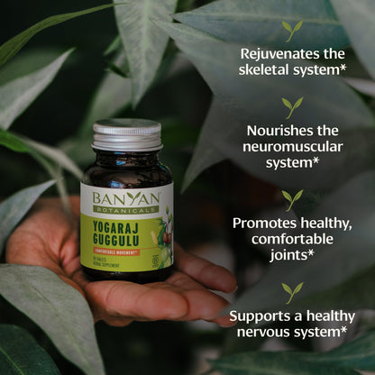 Banyan Botanicals Organic Yogaraj Guggulu – Joint Support & Mobility Supplement – Ayurvedic Herbal Blend for Flexibility, Neuromuscular Comfort – Deep Systemic Detox – 90 Tablets – USDA Organic* - dailyvitalstore