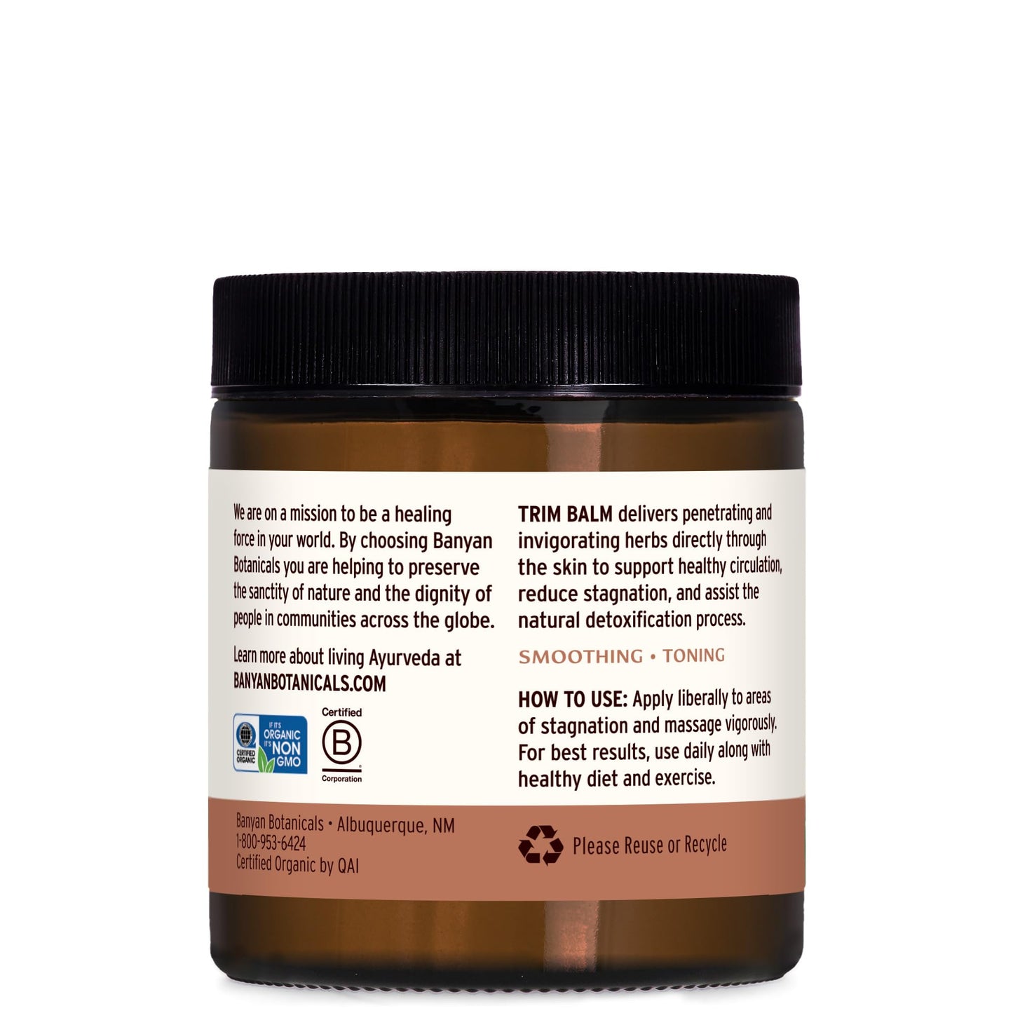Banyan Botanicals Trim Balm - Certified Organic, 4 oz - Chitrak and Guggulu Increases Metabolism - dailyvitalstore