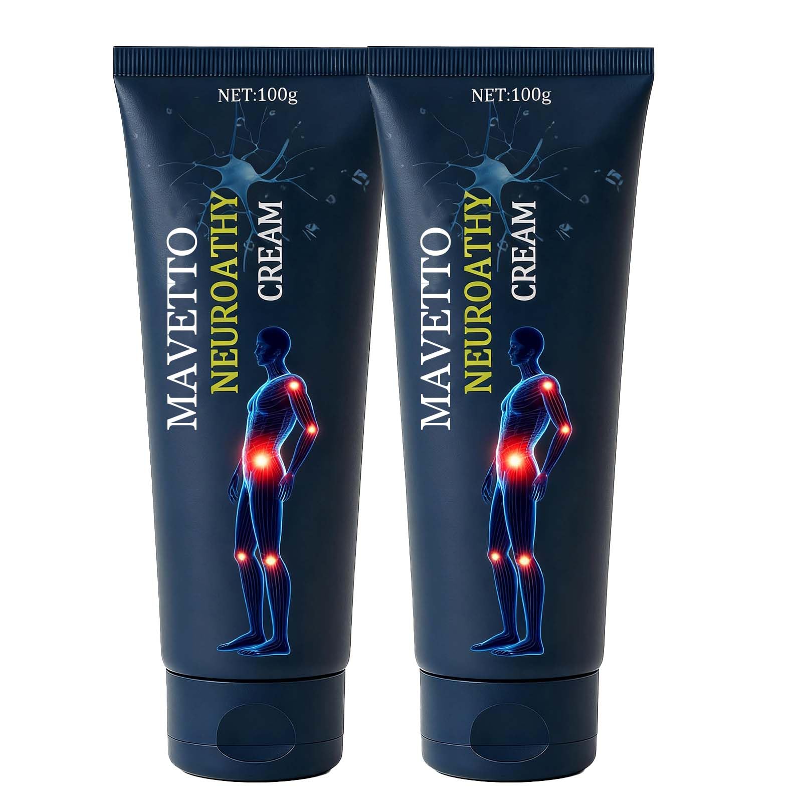Bare Basics MAVETTO Neuropathy Relief Cream, Neurosoothe Formula Nerve Cream, Contains Capsaicin, Arnica, Menthol, MSM and Glucosamine, Improve Joint Discomfort, Increase Mobility (2pcs) - dailyvitalstore