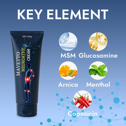 Bare Basics MAVETTO Neuropathy Relief Cream, Neurosoothe Formula Nerve Cream, Contains Capsaicin, Arnica, Menthol, MSM and Glucosamine, Improve Joint Discomfort, Increase Mobility (2pcs) - dailyvitalstore