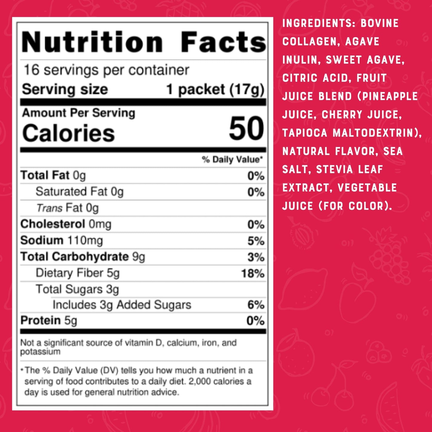Bare Bones Fruit Punch Fruit Collagen Peptides Powder Drink Mix Packets | 5g Protein | Naturally Sweetened | Light & Flavorful | Gluten-Free On-the-Go Stick - dailyvitalstore