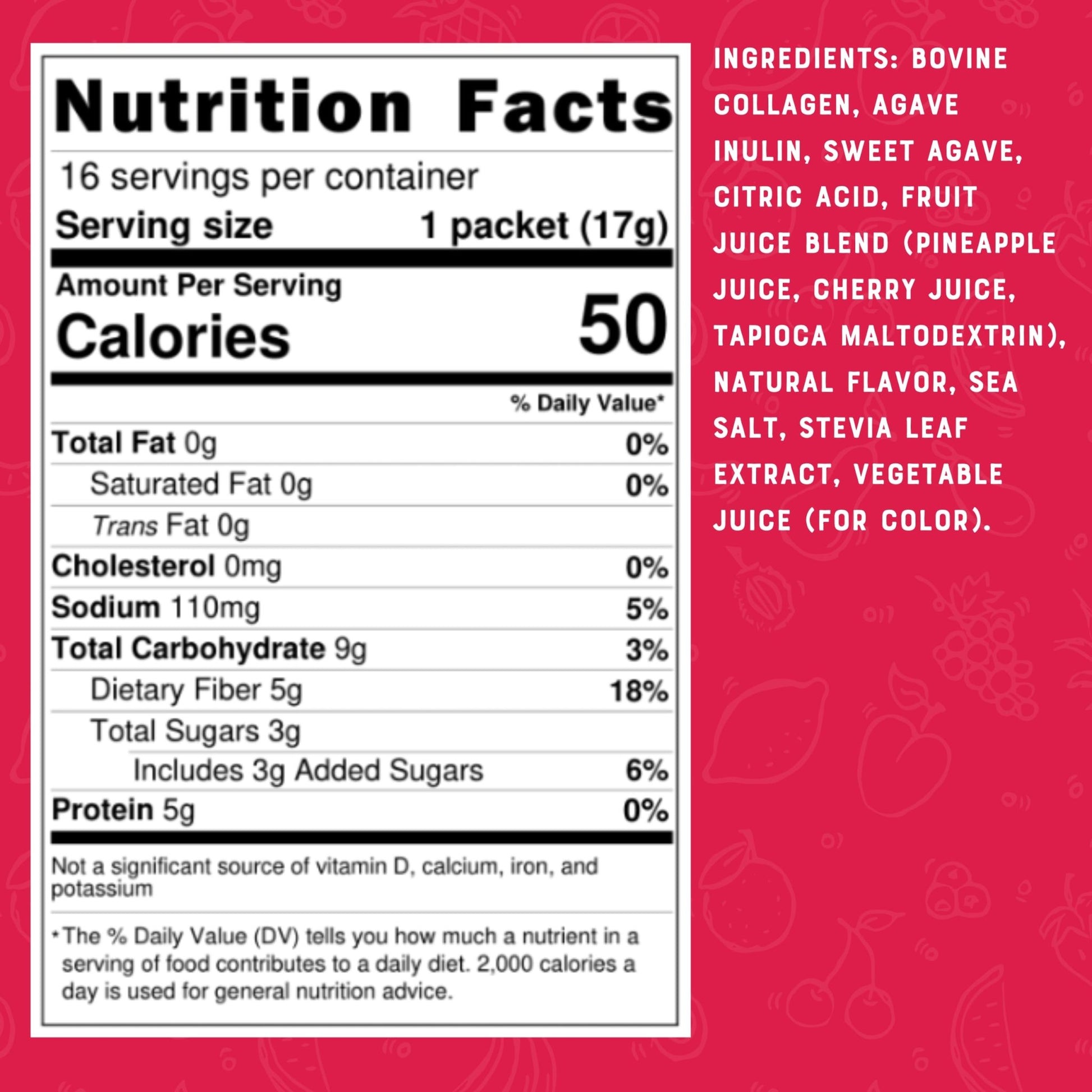 Bare Bones Fruit Punch Fruit Collagen Peptides Powder Drink Mix Packets | 5g Protein | Naturally Sweetened | Light & Flavorful | Gluten-Free On-the-Go Stick - dailyvitalstore