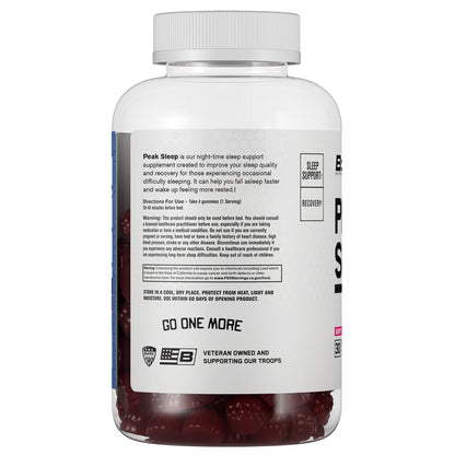 BARE PERFORMANCE NUTRITION, BPN Peak Sleep Gummy, Sleep Aid & Recovery Support Supplement, 30 Servings, Berry - dailyvitalstore