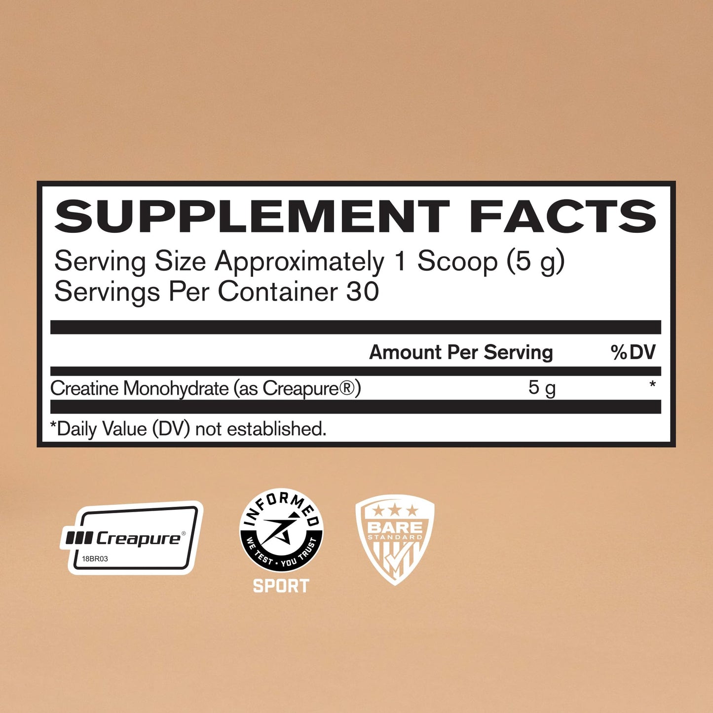 BARE PERFORMANCE NUTRITION, BPN Pure Creatine Monohydrate Powder by Creapure, 5g of Creatine per Serving, Supports Muscle Growth - dailyvitalstore