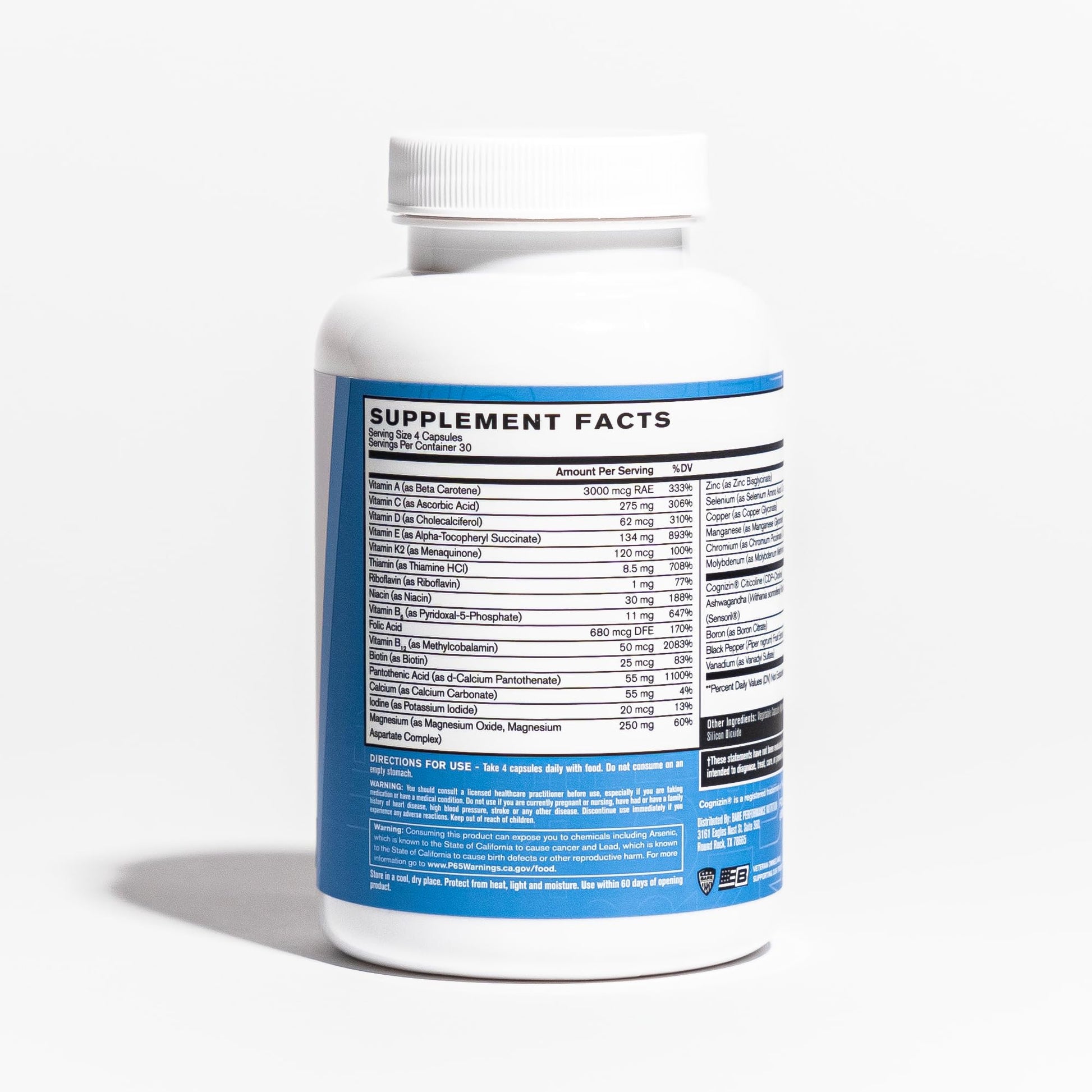 BARE PERFORMANCE NUTRITION, BPN Strong Multi-Vitamin, Foundational Health, Improved Mood and Sleep, Adaptogens, Improved Cognitive Health - dailyvitalstore