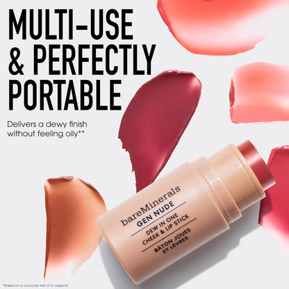 bareMinerals Gen Nude Dew in One Cheek & Lip Stick - Call My Blush - dailyvitalstore