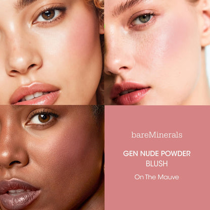 bareMinerals Gen Nude Powder Blush, On the Mauve, Vegan, Cruelty-Free & Dermatologist-Tested - dailyvitalstore