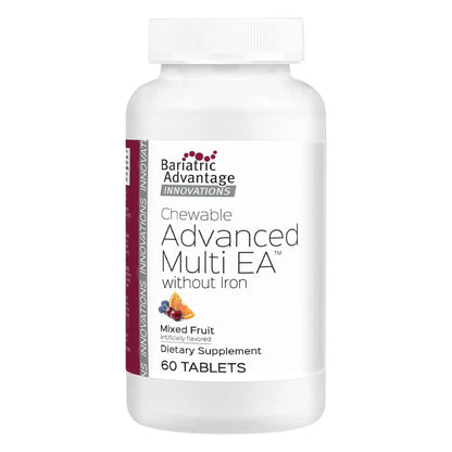 Bariatric Advantage Chewable Advanced Multi EA Without Iron - High Potency Daily Multivitamin - for Bariatric Surgery Patients Including - dailyvitalstore