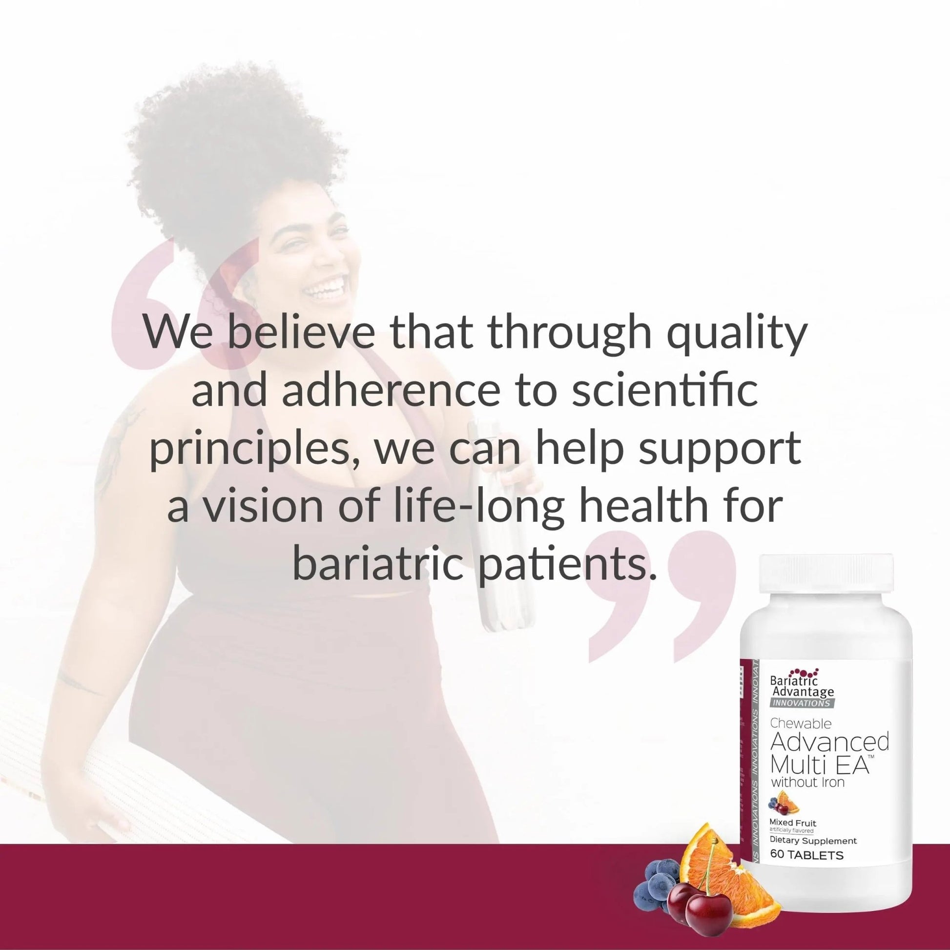 Bariatric Advantage Chewable Advanced Multi EA Without Iron - High Potency Daily Multivitamin - for Bariatric Surgery Patients Including - dailyvitalstore