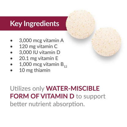 Bariatric Advantage Chewable Essential Multivitamin Without Iron - 200 DV of Key Nutrients - Trace Mineral Support - dailyvitalstore