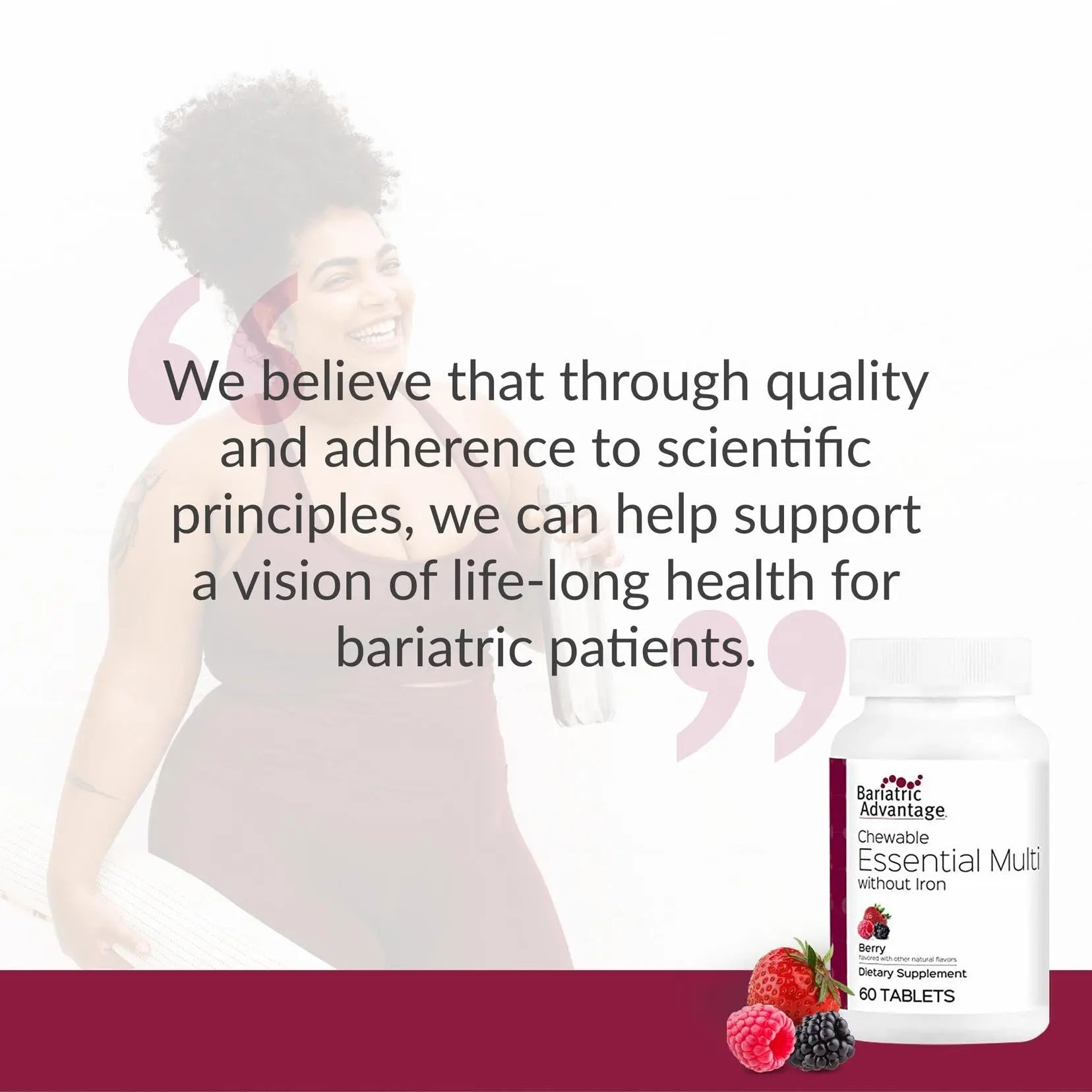 Bariatric Advantage Chewable Essential Multivitamin Without Iron - 200 DV of Key Nutrients - Trace Mineral Support - dailyvitalstore