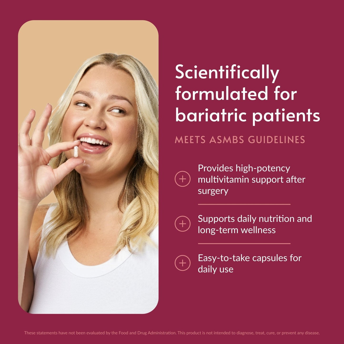 Bariatric Advantage Ultra Multivitamin with Iron - Ultra Multi with Iron - Capsule Format Multivitamin - Provides Full Complex of B Vitamins - dailyvitalstore