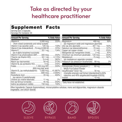 Bariatric Advantage Ultra Multivitamin with Iron - Ultra Multi with Iron - Capsule Format Multivitamin - Provides Full Complex of B Vitamins - dailyvitalstore
