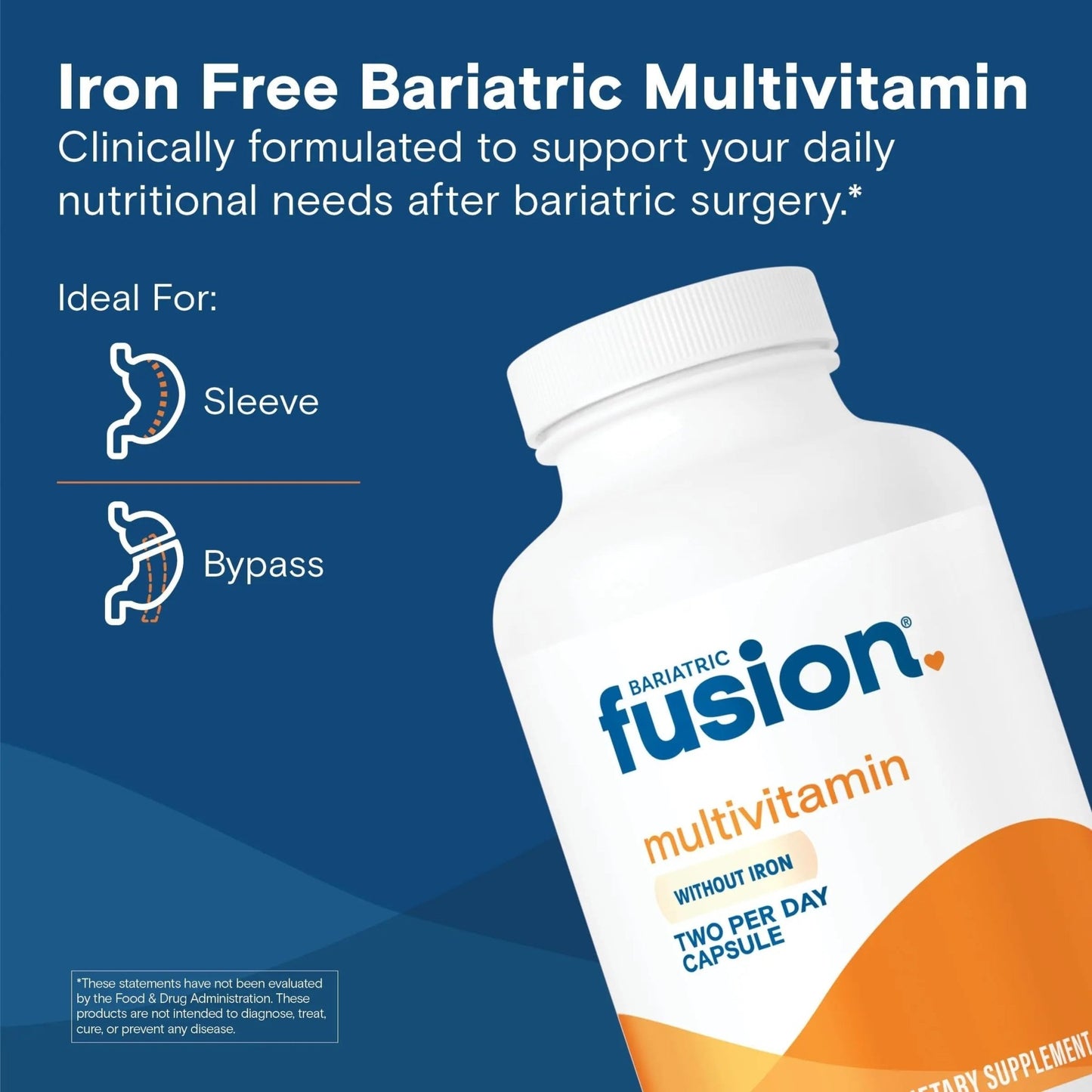 Bariatric Fusion Bariatric Multivitamin Without Iron | Post Bariatric Surgery Patients | Iron Free Bariatric Vitamin - dailyvitalstore