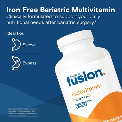 Bariatric Fusion Bariatric Multivitamin Without Iron | Post Bariatric Surgery Patients | Iron Free Bariatric Vitamin - dailyvitalstore