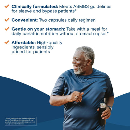 Bariatric Fusion Bariatric Multivitamin Without Iron | Post Bariatric Surgery Patients | Iron Free Bariatric Vitamin - dailyvitalstore