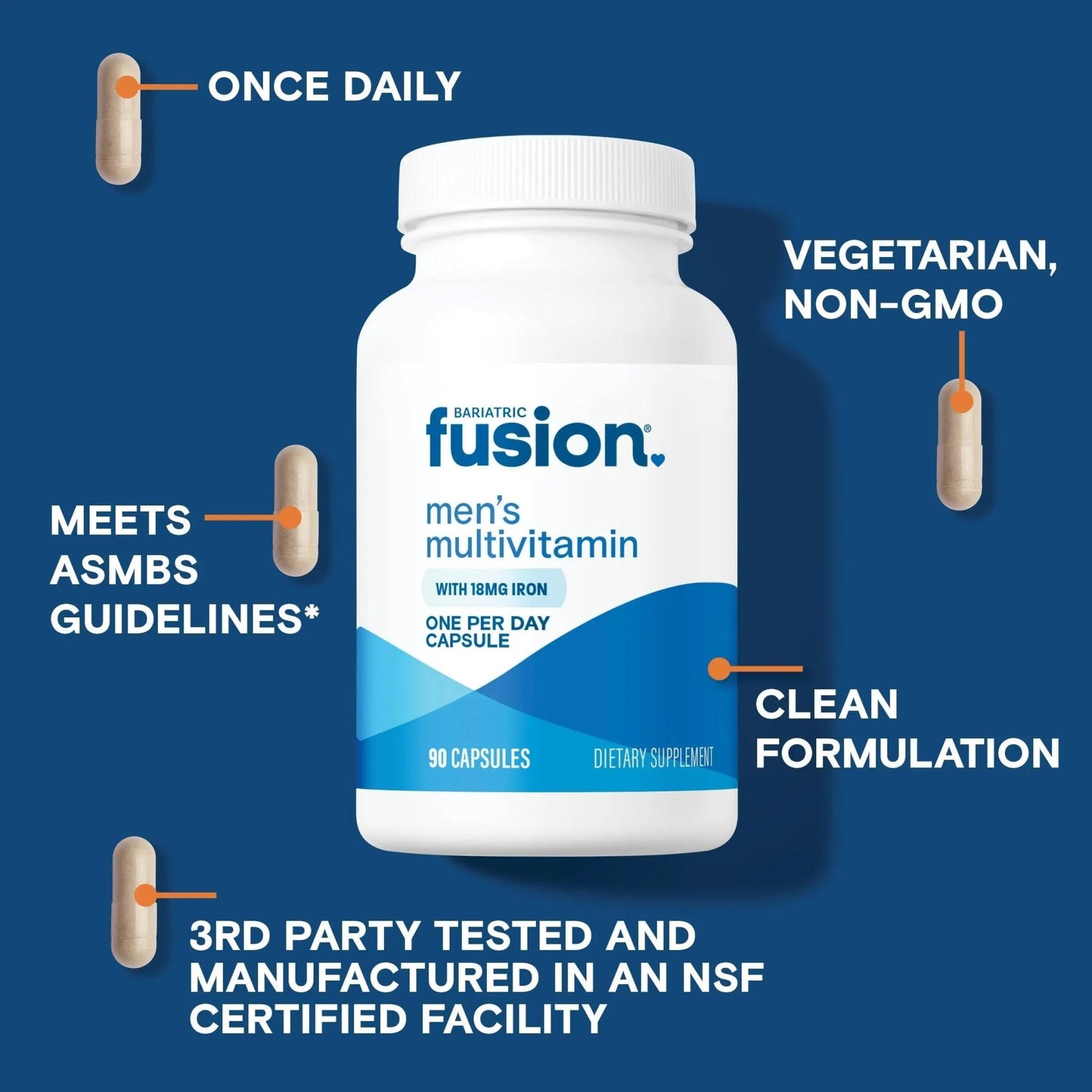 Bariatric Fusion One Per Day Bariatric Multivitamin with Iron for Men | with Prostate and Heart Support Vitamins* | - dailyvitalstore