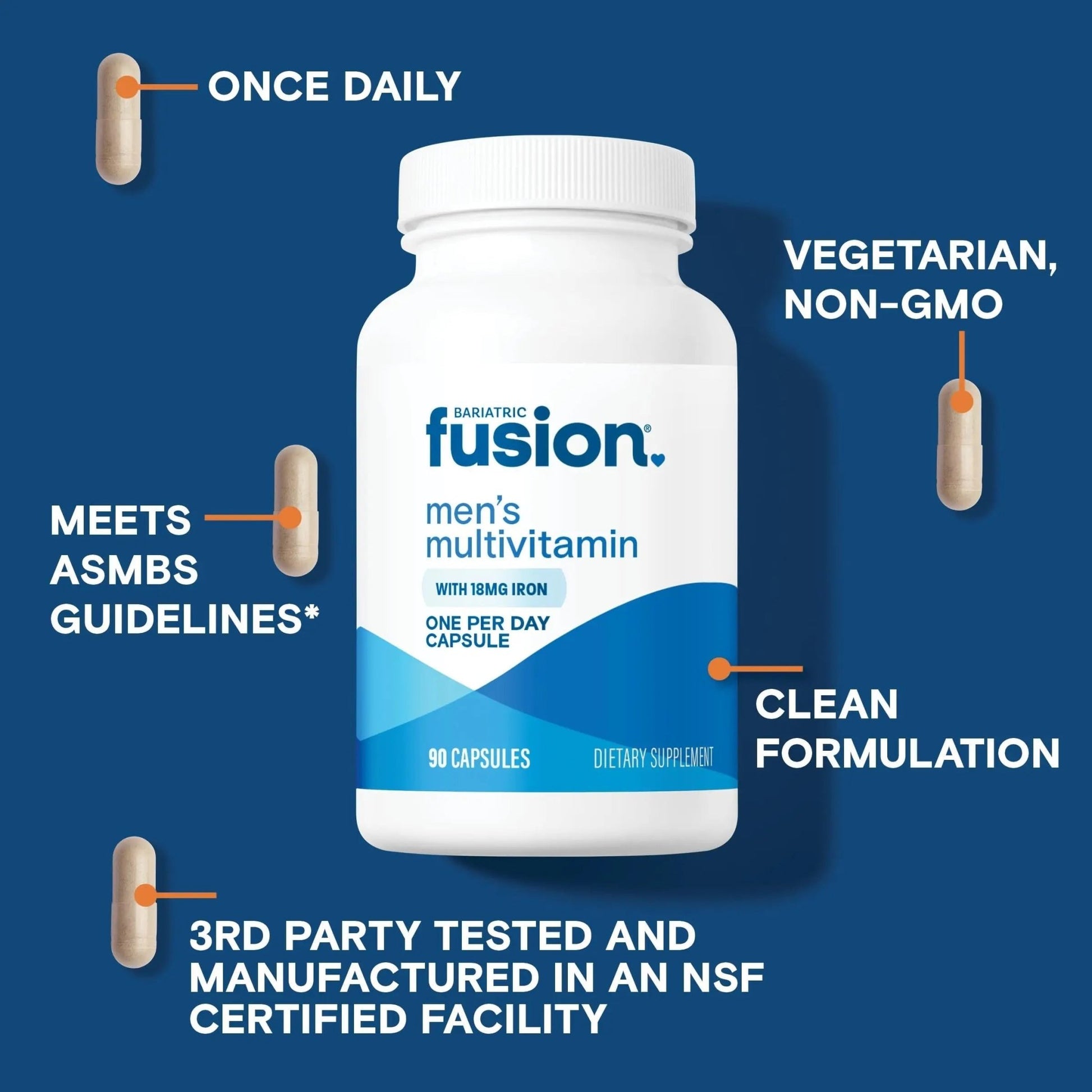 Bariatric Fusion One Per Day Bariatric Multivitamin with Iron for Men | with Prostate and Heart Support Vitamins* | - dailyvitalstore