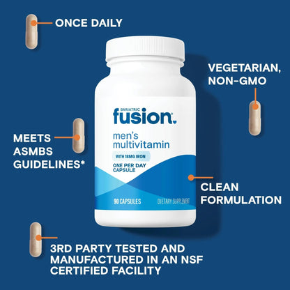 Bariatric Fusion One Per Day Bariatric Multivitamin with Iron for Men | with Prostate and Heart Support Vitamins* | - dailyvitalstore