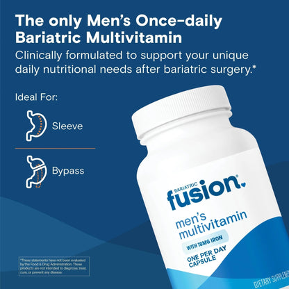 Bariatric Fusion One Per Day Bariatric Multivitamin with Iron for Men | with Prostate and Heart Support Vitamins* | - dailyvitalstore