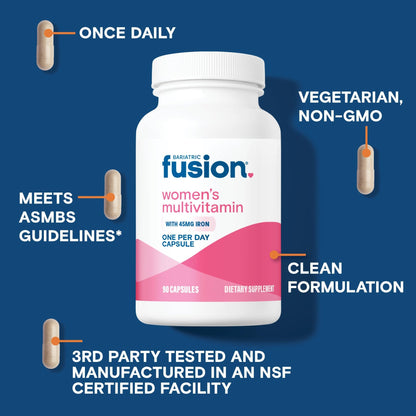 Bariatric Fusion One Per Day Bariatric Multivitamin with Iron for Women | with Hair and Nails Vitamin Blend | Gastric Bypass - dailyvitalstore