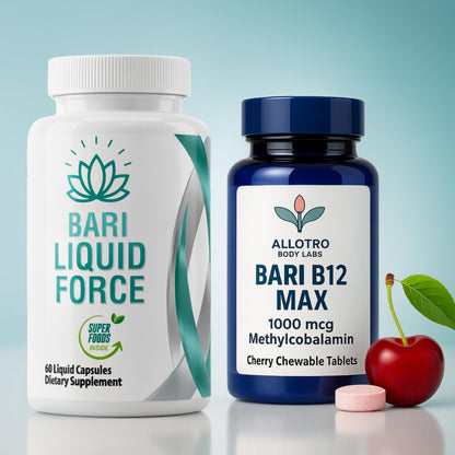 Bariatric Multivitamin and B12 Max Combo Pack | Liquid Filled Multivitamin with Antioxidants, Iron & Sublingual Methylcobalamin B12 for Post Bariatric Surgery, Gastric Sleeve, Bypass, SADI & Lap Band - dailyvitalstore
