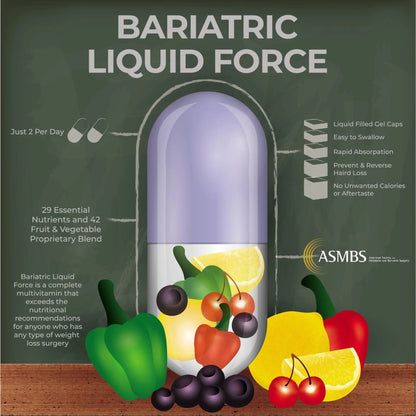 Bariatric Multivitamin with Iron – 2 Softgels Daily, Liquid-Filled Rapid-Absorption Softgels for Gastric Sleeve & Bypass Patients – Bari Liquid Force - dailyvitalstore