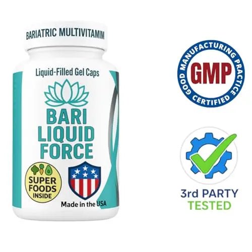 Bariatric Multivitamin with Iron – 2 Softgels Daily, Liquid-Filled Rapid-Absorption Softgels for Gastric Sleeve & Bypass Patients – Bari Liquid Force - dailyvitalstore