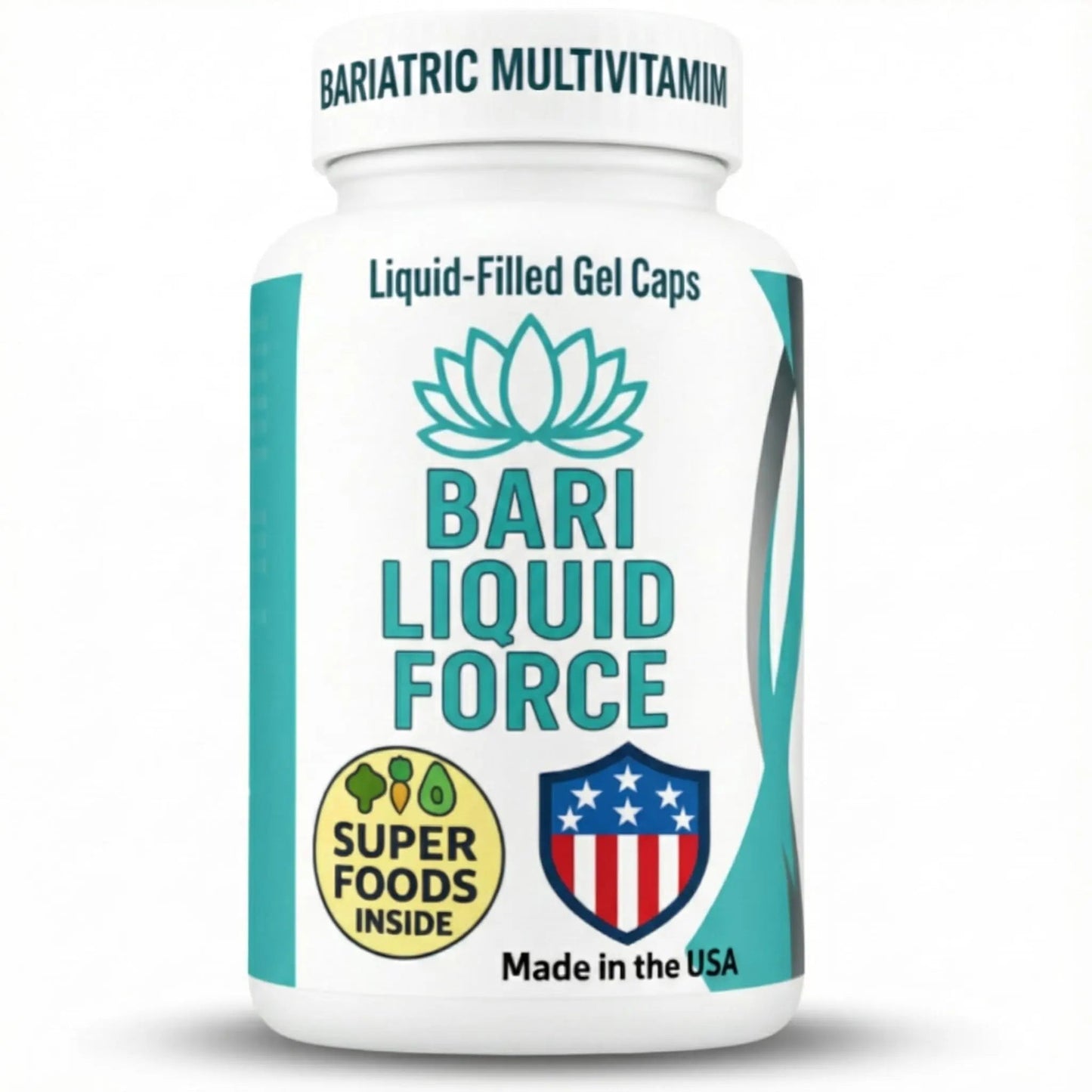 Bariatric Multivitamin with Iron – 2 Softgels Daily, Liquid-Filled Rapid-Absorption Softgels for Gastric Sleeve & Bypass Patients – Bari Liquid Force - dailyvitalstore