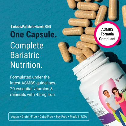 BariatricPal Multivitamin ONE 1 per Day! Bariatric Multivitamin Capsule Iron Free | Easy to Swallow Capsule | - dailyvitalstore