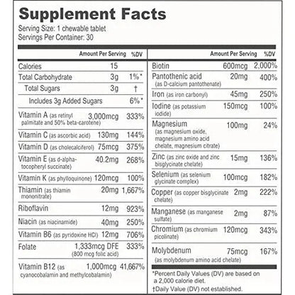 BariatricPal Multivitamin ONE 1 per Day! Bariatric Multivitamin Chewable with 45 mg of Iron | Orange Citrus | Vitamin for Bariatric Surgery Patients - dailyvitalstore