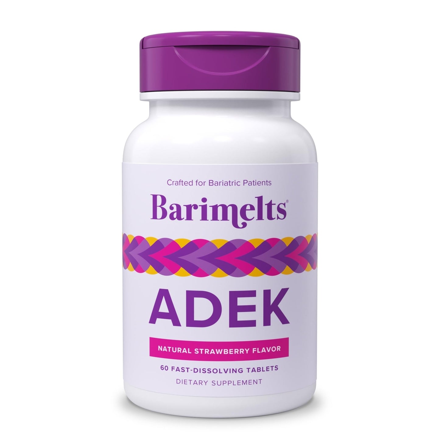 Barimelts ADEK - 60 Fast-Dissolving Tablets (2-Month Supply) - Sugar-Free Bariatric Vitamins for Women Including Vitamin A, Vitamin D, Vitamin E & Vitamin K, Natural Strawberry Flavor - dailyvitalstore