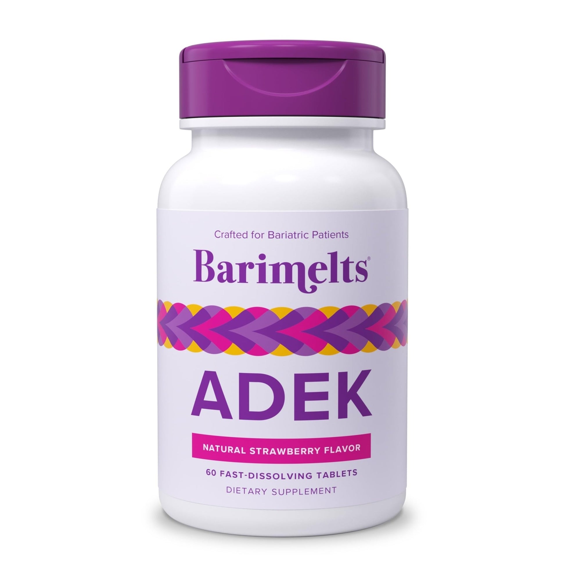 Barimelts ADEK - 60 Fast-Dissolving Tablets (2-Month Supply) - Sugar-Free Bariatric Vitamins for Women Including Vitamin A, Vitamin D, Vitamin E & Vitamin K, Natural Strawberry Flavor - dailyvitalstore