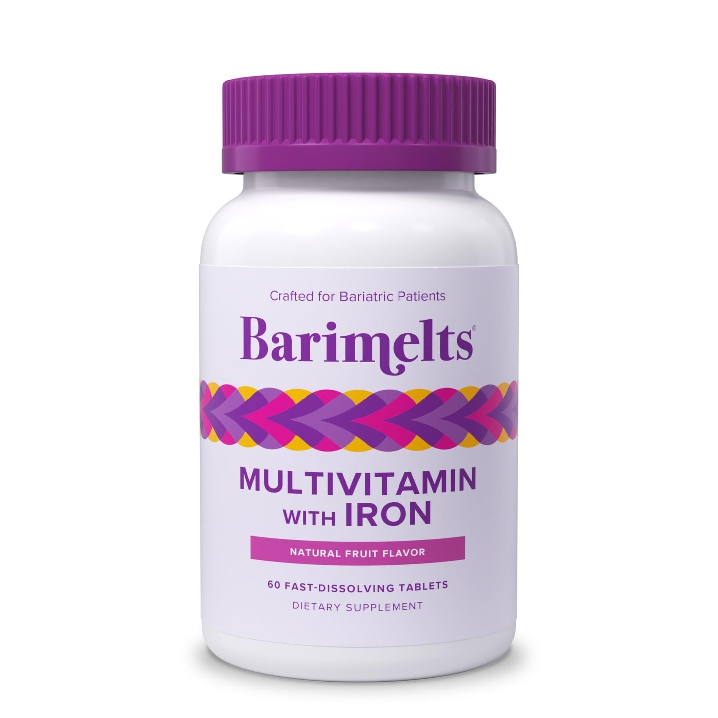 BariMelts Bariatric Multivitamin with Iron, 60 Fast-Dissolving Tablets (1-Month Supply), Sugar-Free Bariatric Vitamins for Women, Natural Fruit Flavor - dailyvitalstore