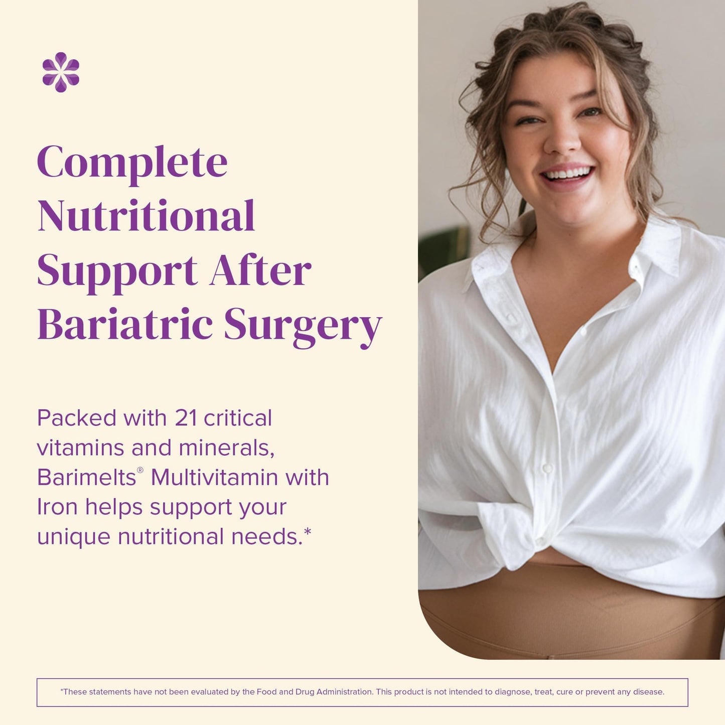 BariMelts Bariatric Multivitamin with Iron, 60 Fast-Dissolving Tablets (1-Month Supply), Sugar-Free Bariatric Vitamins for Women, Natural Fruit Flavor - dailyvitalstore