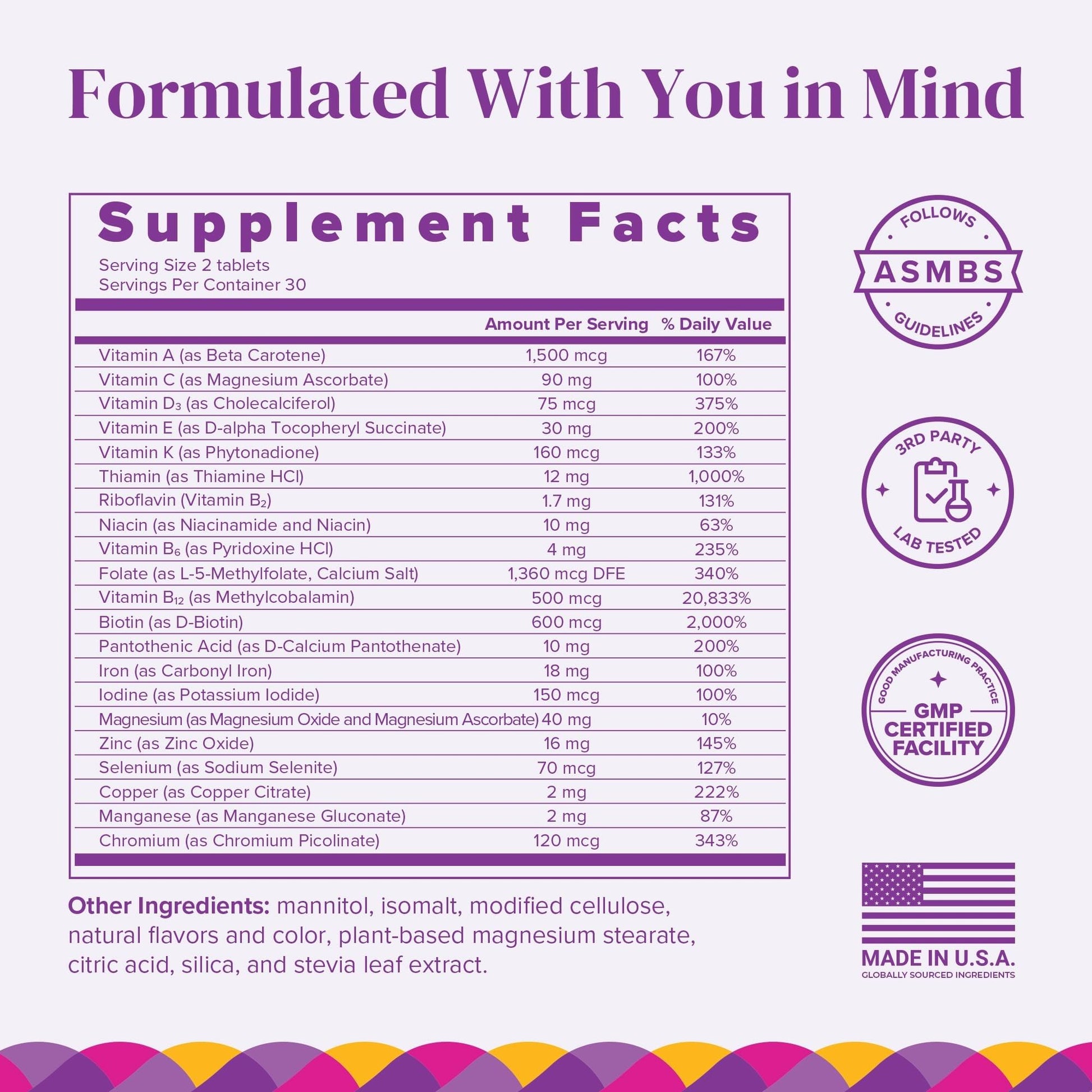 BariMelts Bariatric Multivitamin with Iron, 60 Fast-Dissolving Tablets (1-Month Supply), Sugar-Free Bariatric Vitamins for Women, Natural Fruit Flavor - dailyvitalstore