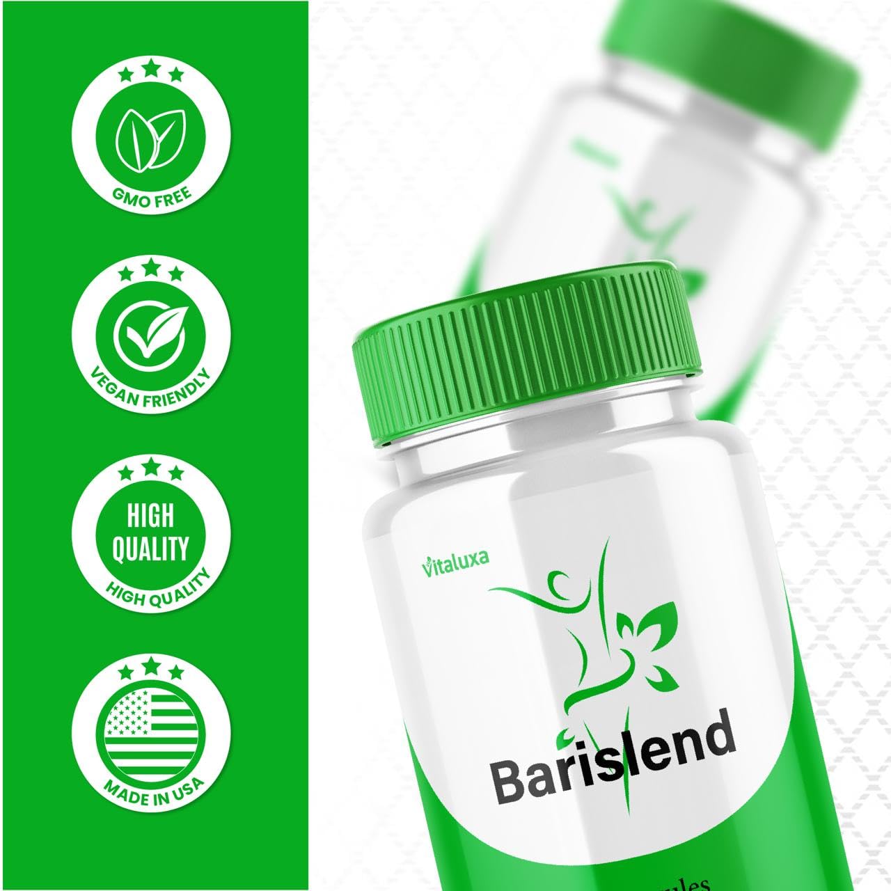 Barislend Capsules, Barisland Pills Pink Salt Blend for Women, Barislends Maximum Strength Supplement Official Advanced Formula Natural Energy Fitness Support, Bari Slend Review (60 Capsules) - dailyvitalstore